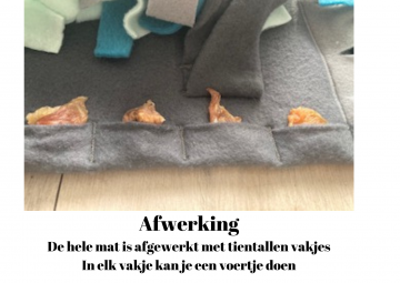 De hele mat is afgewerkt met vakjes dit zorgt voor tientallen extra zoek opties 25