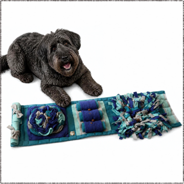 Snuffelmat met hond illustratie
