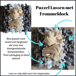 Thumbnailpuzzel lussen met frommeldoek